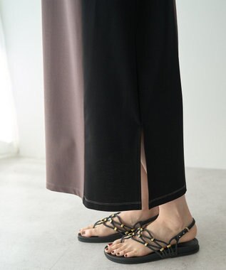 YECCA VECCA 2wayノースリーブカットワンピース Charcoal Gray