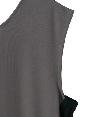 YECCA VECCA 2wayノースリーブカットワンピース Charcoal Gray