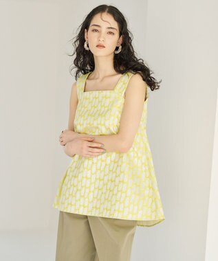 #Newans チュニックビスチェ イエロー×シルバー