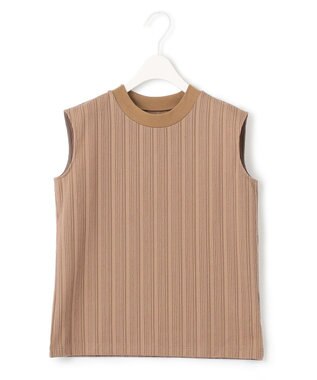 ICB 【洗える】 ランダムストライプリップル プルオーバー レディッシュブラウン系