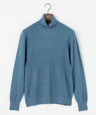 JOSEPH ABBOUD 【キングサイズ・チクチクしない/3シーズン対応/サスティナブル】SNOWY タートルネックセーター ターコイズブルー系