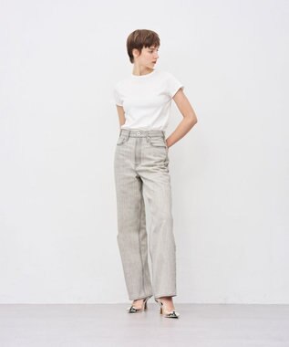 uncrave 【upper hights×uncrave】THE NIECE ストレートデニムパンツ ホワイトスモーク