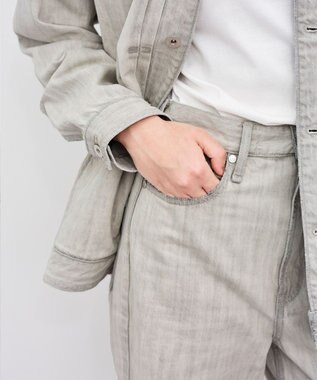 uncrave 【upper hights×uncrave】THE NIECE ストレートデニムパンツ ホワイトスモーク