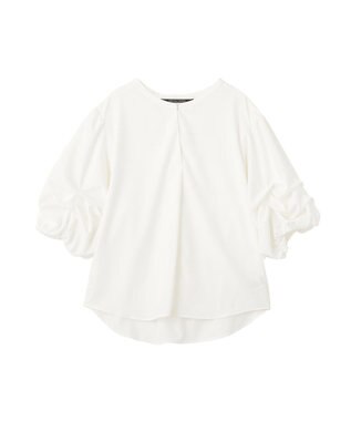 YECCA VECCA タックスリーブスキッパーブラウス Off White