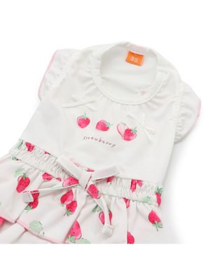 PET PARADISE 犬の服 春夏 ひんやり クール 接触冷感 虫除け 苺 ワンピース 【小型犬】クールマックスエコメイド 白~オフホワイト