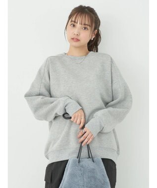 earth music&ecology 裏起毛チュニック Gray Mixture