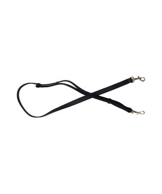 INTER-CHAUSSURES 【LORISTELLA】レザーハンドルセンターシームハンドバッグ ブラック