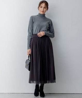 組曲 ルーズフィットタートル ニット グレー系