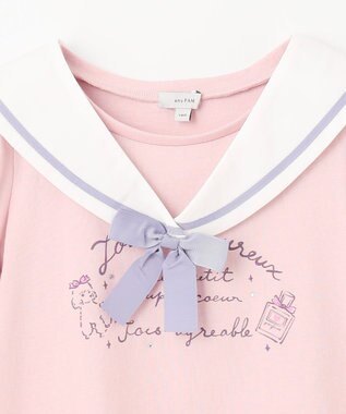 ANY KIDS セーラーカラー Tシャツ ピンク