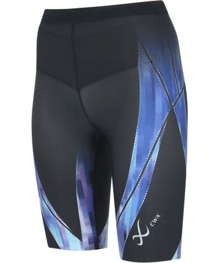 CW-X 【WOMEN】 CW-X レディース スポーツタイツ ハーフ(ひざ上丈) 下半身サポート(股関節・腰・おしり・ふともも) マラソン 球技 HZY695 /ワコール サックス
