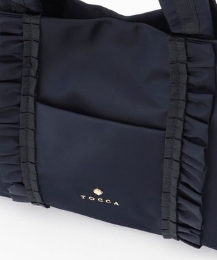 TOCCA 【撥水】FRILL A4 NYLONTOTE トートバッグ ネイビー系