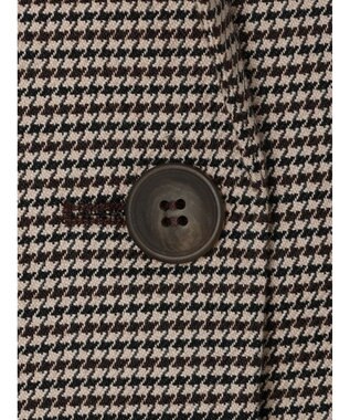 earth music&ecology テーラードジレ Check Brown