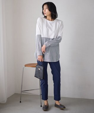 ANY L コンビネーションテールＴ オフ×ストライプ