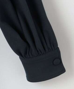 #Newans 【セレモニーにも】〈亀恭子さんコラボ〉ボリュームスリーブロングワンピース ネイビー