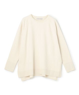 UNFILO コットンカシミヤニット クルーネック グレージュ