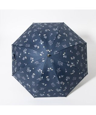 UNBILLION cache nez / アンティークフラワーバルーンショートパラソル ネイビー