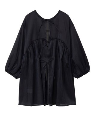 Green Parks ２ＷＡＹ　シアーギャザーチュニック Black