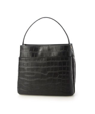 LA BAGAGERIE クロコエンボス2WAYバッグ ブラック