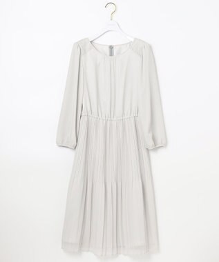 ANY SIS 【洗える】フェミニンプリーツ ワンピース ライトグレー