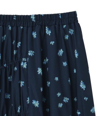 CRAFT STANDARD BOUTIQUE ボタニカルプリントデザインスカート Navy