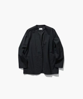 ATON 【26FW】WOOL TROPICAL | ノーカラージャケット BLACK