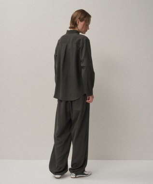 ATON SILK SUEDE | ボタンダウンシャツ CHARCOAL GRAY