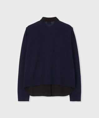 Paul Smith バイカラー シャツコンビ ニット ブラック