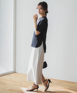 UNFILO L BEAUTY FORM-T cotton フォルムTシャツ ブラック