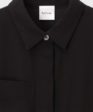 Paul Smith バイカラー シャツコンビ ニット ブラック