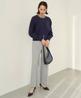 UNFILO beauty warm ワイドパンツ ライトグレー