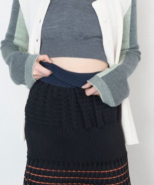 TRICOTE バイカラーニットシャツ 80IVORY