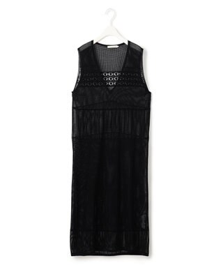 ICB クロシェニット ワンピース ブラック系