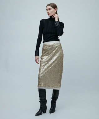 BEIGE， LA VERRERIE / スパンコールスカート Champagne Gold