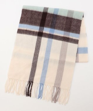 ANY SIS ウールニュアンス ストール ブルーチェック