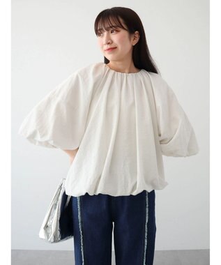 Green Parks ・ELENCARE DUE バルーンブラウス Off White