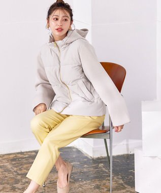 Tiaclasse 【洗える】センタープレス テーパードパンツ イエロー