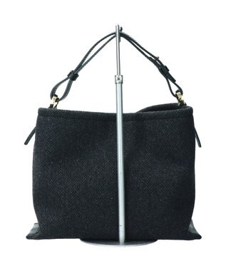 INTER-CHAUSSURES 【LORISTELLA】レザーハンドルキャンバスバッグ ブラックコンビ