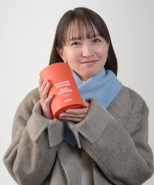 MOONBAT MACKINTOSH PHILOSOPHY(マッキントッシュ フィロソフィー）【ギフトBOX付】ウール100％ リバーシブル ニット マフラー ユニセックス 日本製 ペールスカイ