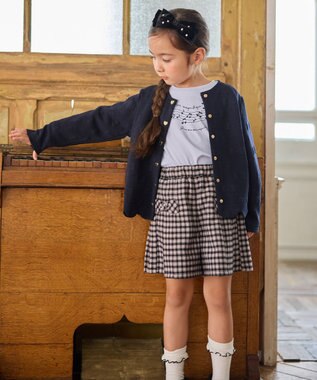 ANY KIDS ビジュー付き ベロアリボンカチューシャ ブラック