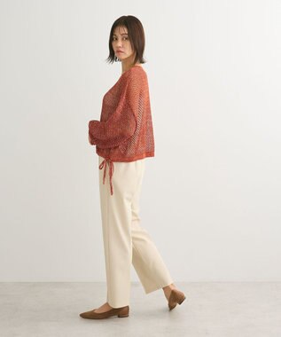 Green Parks ラメメッシュニットプルオーバー Orange