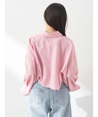 earth music&ecology ビッグポケットショートシャツ Light Pink