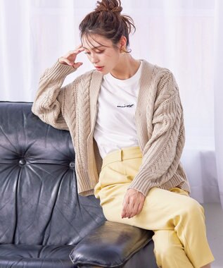 Tiaclasse 【洗える】センタープレス テーパードパンツ イエロー