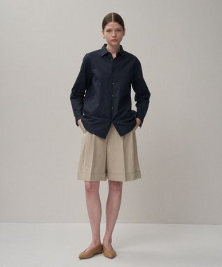 ATON SUVIN BROAD | スタンダードシャツ NAVY
