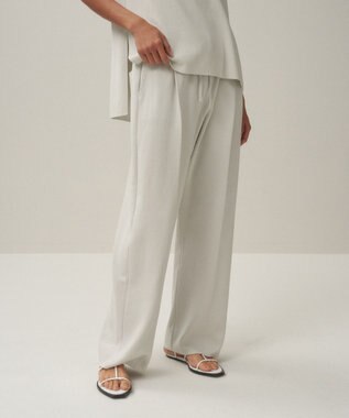 ATON 50/2 NATURAL DYED ORGANIC | ストレートイージーパンツ LIGHT GRAY