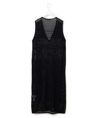 ICB クロシェニット ワンピース ブラック系