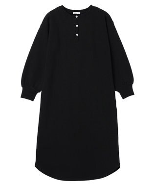 CRAFT STANDARD BOUTIQUE 裏起毛ヘンリーワンピース Black
