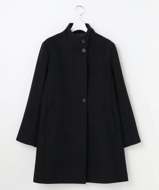 J.PRESS LADIES ショートビーバー スタンドカラー コート ブラック系