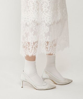 GRACE CONTINENTAL レースレイヤードスカート ホワイト