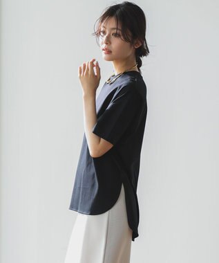 UNFILO L BEAUTY FORM-T cotton フォルムTシャツ ブラック