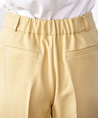 Tiaclasse 【洗える】センタープレス テーパードパンツ イエロー